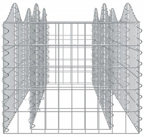 íves horganyzott vas gabion magaságyás 200x50x50 cm