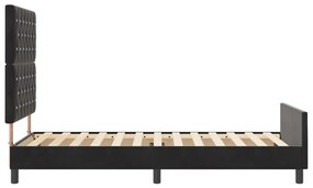 Fekete Ágykeret 100x200 cm Bársony