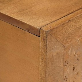 Dohányzóasztal Világosbarna 100 x 54 x 40 cm tömör mangófa