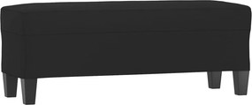 vidaXL fekete mikroszálas szövet pad 100 x 35 x 41 cm