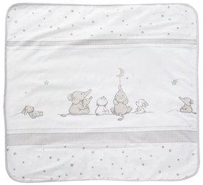 Fehér-szürke mikroplüss gyerek takaró 80x80 cm Sternenzauber – Roba