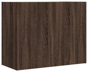 barna tölgy színű szerelt fa fali szekrény 75 x 35 x 60 cm