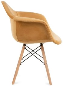 KÉSZLET 2x Étkezőszék NEREA 80x60,5 cm sárga/bükkfa