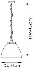 Endon 106895 - Láncos csillár HANSEN 1xE27/10W/230V rézszínű