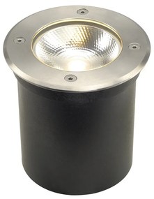 Kültéri Beépíthető lámpa, 12,6cm átmérő, rozsdamentes acél (inox), 3000K melegfehér, 580 lm, CRI 80, 120°, SLV Rocci 227600