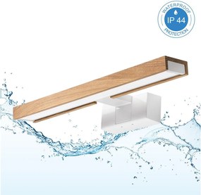 Brilagi - LED fürdőszobai tükörvilágítás 3 az 1-ben WOODY MIRROR LED/8W/230V IP44 fehér/tölgy