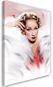 Gario Vászonkép Marlene Dietrich fehér bundában - Dmitry Belov Méret: 40 x 60 cm