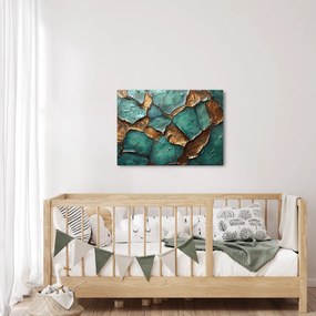 Kép - Zöld-arany festés (70x50 cm)