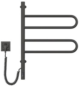 Elektromos forgatható törölközőszárító FOUETTE 128W/230V 64,6 cm IP44 fekete