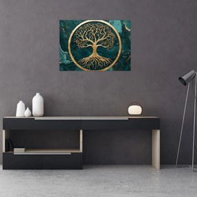 Kép – Márványban lévő arany életfa (70x50 cm)
