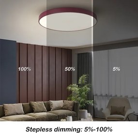 BRILAGI-LED Dimmelhető mennyezeti lámpatest POOL LED/60W/230V 3000-6000K 60 cm bordó+távirányító
