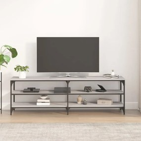 szürke sonoma színű szerelt fa TV-szekrény 160 x 30 x 50 cm