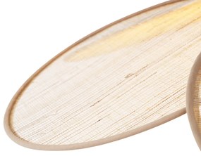 Japandi függőlámpa krém színű vászonernyővel - Aisha