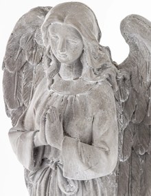 Dekoratív figura angyal Cement Szürke 60x30x17cm