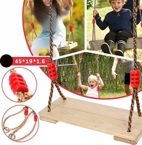 Fából készült hinta gyerekeknek felnőtteknek Hinta Deszka Állítható