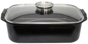 Elo 89940 Sütőedény üvegfedővel és aromásfogantyúval Duo Vital 40 x 26 cm