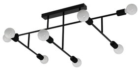 Eglo 98035 - Csillár BELSIANA 8xE27/40W/230V fekete