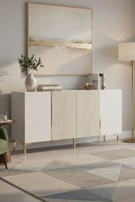 Poli 150 - White, Travertine, Gold