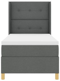 Boxspring Ágy Matraceval Sötétszürke 90x200 cm Szövet