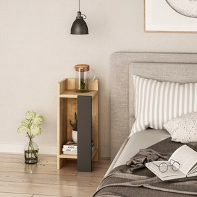 Éjjeliszekrény Elos left - Oak, Anthracite