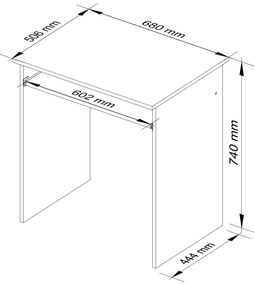 PC asztal Shakti (szonoma tölgy). Akció -18%. 1068697