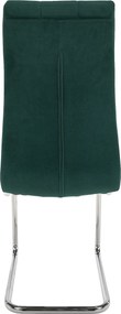 Étkezőszék, smaragd Velvet szövet/króm, SALOMA NEW