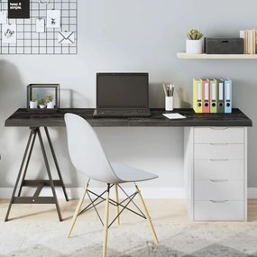 sötétbarna kezelt tömör tölgyfa asztallap 160x40x(2-4) cm