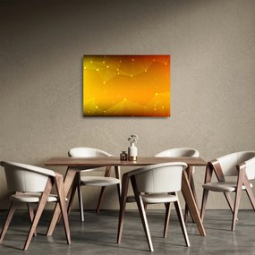 Absztrakt sárga kép (üvegen) (70x50 cm)