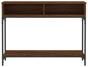barna tölgyszínű szerelt fa tálalóasztal 100 x 30,5 x 75 cm