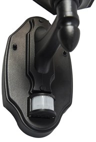 Kültéri fali lámpa fekete mozgásérzékelővel IP44 - New Orleans up