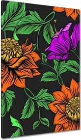 Vászonkép 80x120 Virágok Levelek
