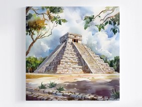 Poszter Történelem Mexikó Piramis Maják Templom 40x40