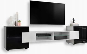 komodee Modern Rtv szekrény Merano Front fényes üveg polcok