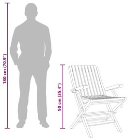 8 db tömör tíkfa összecsukható kerti szék 61 x 67 x 90 cm