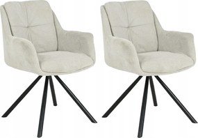 2 db-os modern szék szett Helix bézs kárpitozott glamour nappali