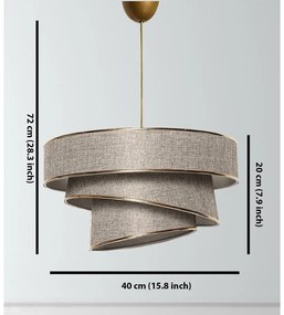 Függőlámpa, Couper - Beige, Arany