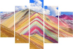 Kép - Rainbow Mountain, Peru (150x105 cm)