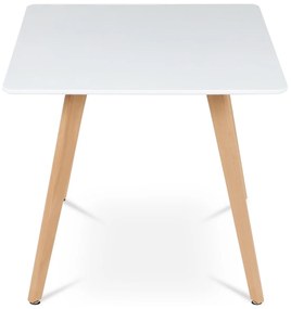 Szögletes étkezőasztal 80 x 80 cm, fehér
