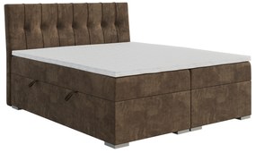 Egyszemélyes ágy Boxspring 120 cm Driny (karamell) (matraccal és tárolóhellyel). Akció -17%. 1043357