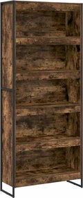 vidaXL Könyvespolc 2 pcs Füstös tölgy 80 x 30 x 155 cm Faanyag