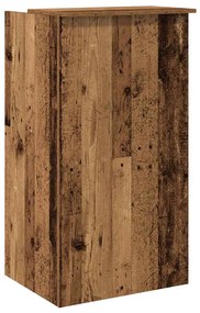 recepciós pult antik fa 55x50x103,5 cm szerelt fa
