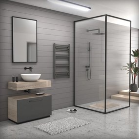 Grafitszürke 600x1000mm törölközőszárítós fürdőszobai radiátor Welland Lux | Készletről | Gyors kiszállítással