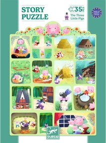 Mese puzzle - A három kismalac, 35 db-os - The Three Little Pigs