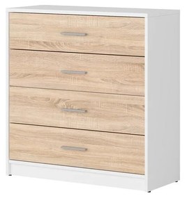 Komód Nepo Plus 7 (fehér + szonoma tölgy) . 1098306