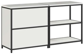 Konyhai Tároló Készlet polcokkal 2 pcs Fehér 180 x 50 x 92 cm