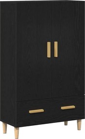 vidaXL Magasfiú fiókkal Fekete tölgy 70 x 31 x 115 cm Faanyag