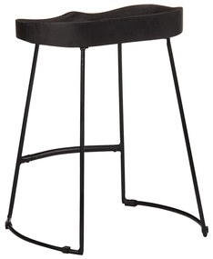 bárszékek 2 db Fekete 46x38x52 cm tömör fa Mango