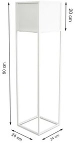 Virágállvány 90x24 cm fehér