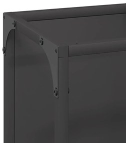 fekete hidegen hengerelt acél tűzifatároló 25x25x100 cm