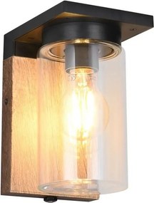 TRIO 211660135 ARDILA Modern Kültéri Fali Lámpa Sötét Fa, Világos Fa E27 IP44